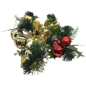 Red Berry Stems Pine Branches Evergreen Berries Décor Artificial, Jingle Bells
